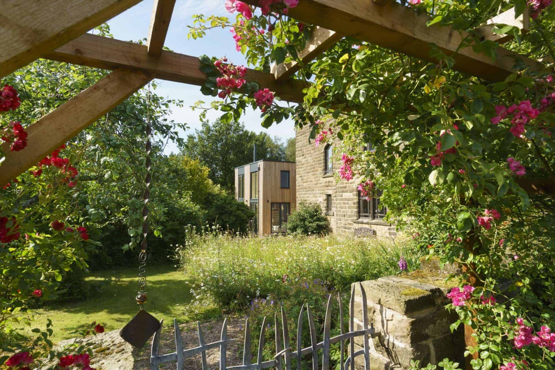 Garden in sunny weather