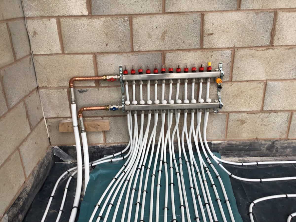 an underfloor heating manifold